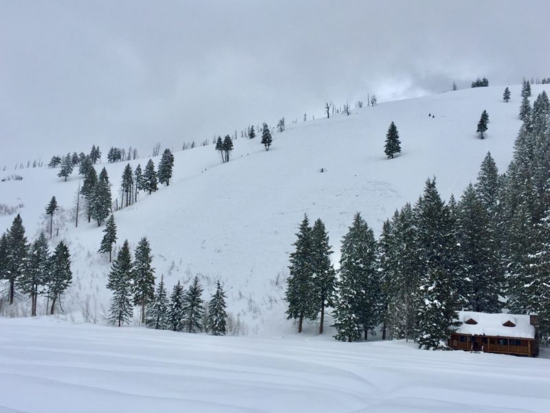 Natural avalanches that occurred in Lower Board Ranch out Warm Springs.