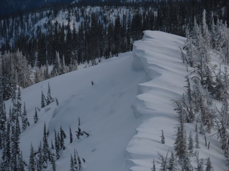 Cornices in the Banner Summit Zone, south of Copper Mountain.